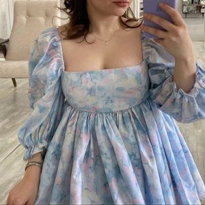 Watercolor Babydoll Dress